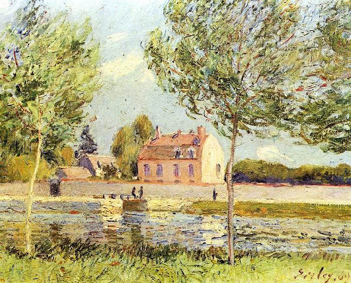 Alfred Sisley Hauser am Ufer der Loing China oil painting art